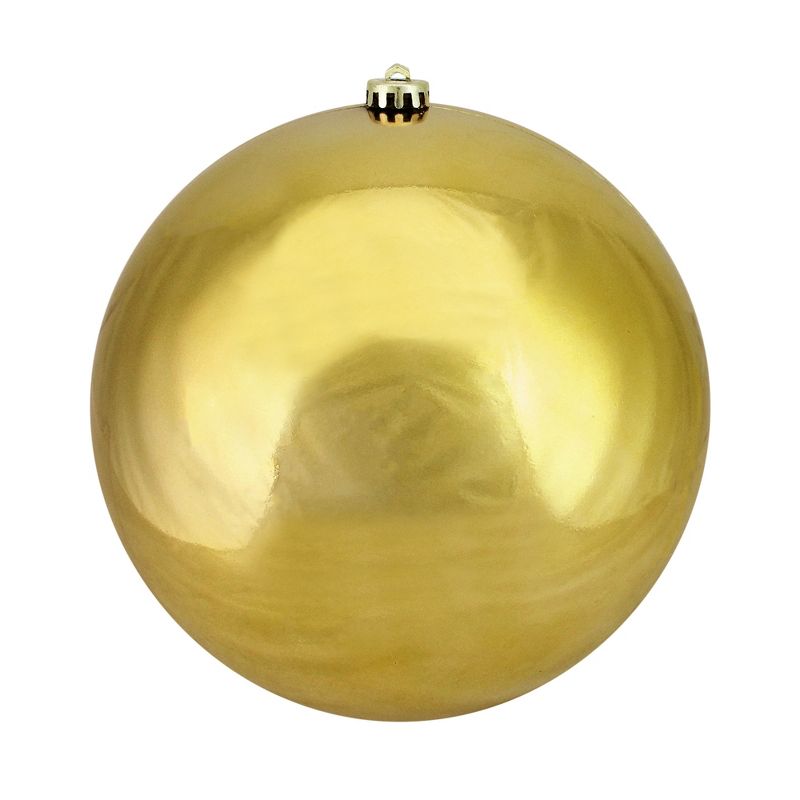 Northlight 8" Shatterproof Shiny Christmas Ball Ornament - Gold, 1 of 4