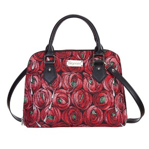 Signare USA Rennie Mackintosh Rose and Teardrop Red Convertible Top Handle Handbag - 1 of 4