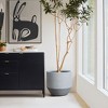 LuxenHome Minimalistic Modern Gray 15.7-Inch Tall Round Tapered MgO Planter - 3 of 4