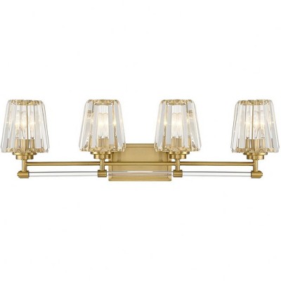 Savoy House Garnet 4 - Light Vanity in  Warm Brass