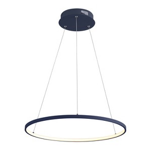 JONATHAN Y Brice Modern Contemporary Metal Round Dimmable Integrated LED Pendant - 1 of 4