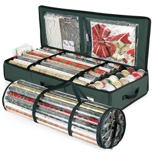 Hearth & Harbor Christmas Wrapping Paper & Holiday Accessories Storage Container - 1 of 4
