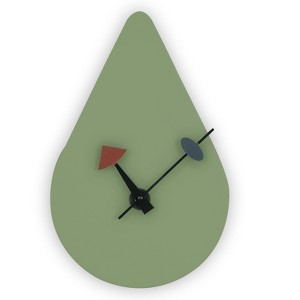 LeisureMod Manchester Modern Rain Drop Design Silent Non-Ticking Wall Clock - 1 of 4