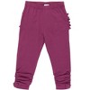 RuffleButts Baby Girls Ruched Bow Leggings - 2 of 4