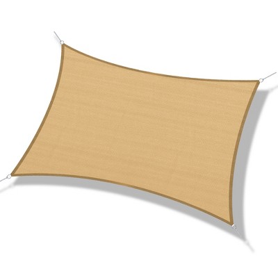 Sand High-Density Polyethylene Rectangular Patio Sun Shade Sail