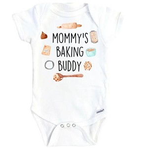 Baking Buddy Cookie Onesie® Baby Boy Girl Clothes Infant Bodysuit Funny Cute Newborn GS1 - 1 of 3