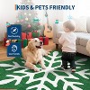 Christmas Round Snowflake Pattern Rug, Washable Non Slip Low Pile Stain Resistant Carpet for Living Room Bedroom Dining Room Classroom Office Nursery - 4 of 4