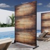 PexFix 72 in. x 47 in. Outdoor Privacy Rectangle Screen Galvanized Steel Panel Divider in Brown - 2 of 4