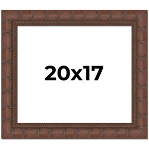 PosterPalooza | 20x17 Wide Bamboo Picture Frame, UV Acrylic, 4 Finishes - Brown, Black, Silver, and Natural - 1 of 4