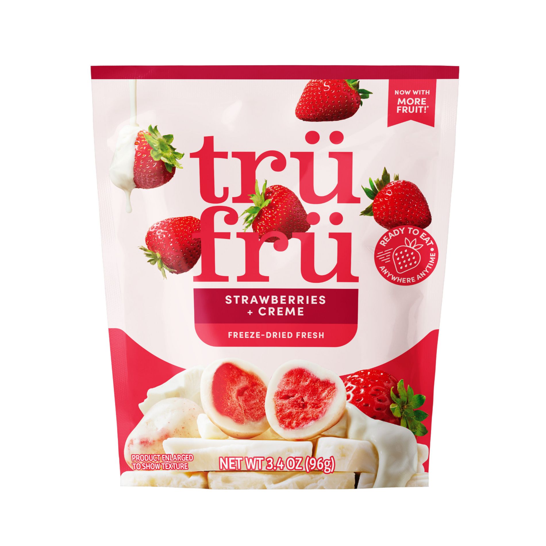 Tru Fru Hyper-Dried Strawberries & Crème Candy - 3.4oz