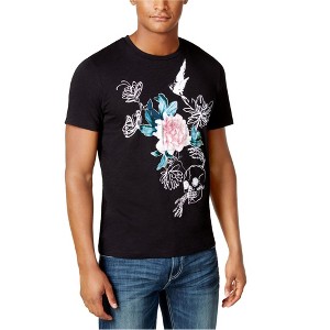 I.N.C International Concepts Mens Floral Graphic T-Shirt, Black, Small - 1 of 1