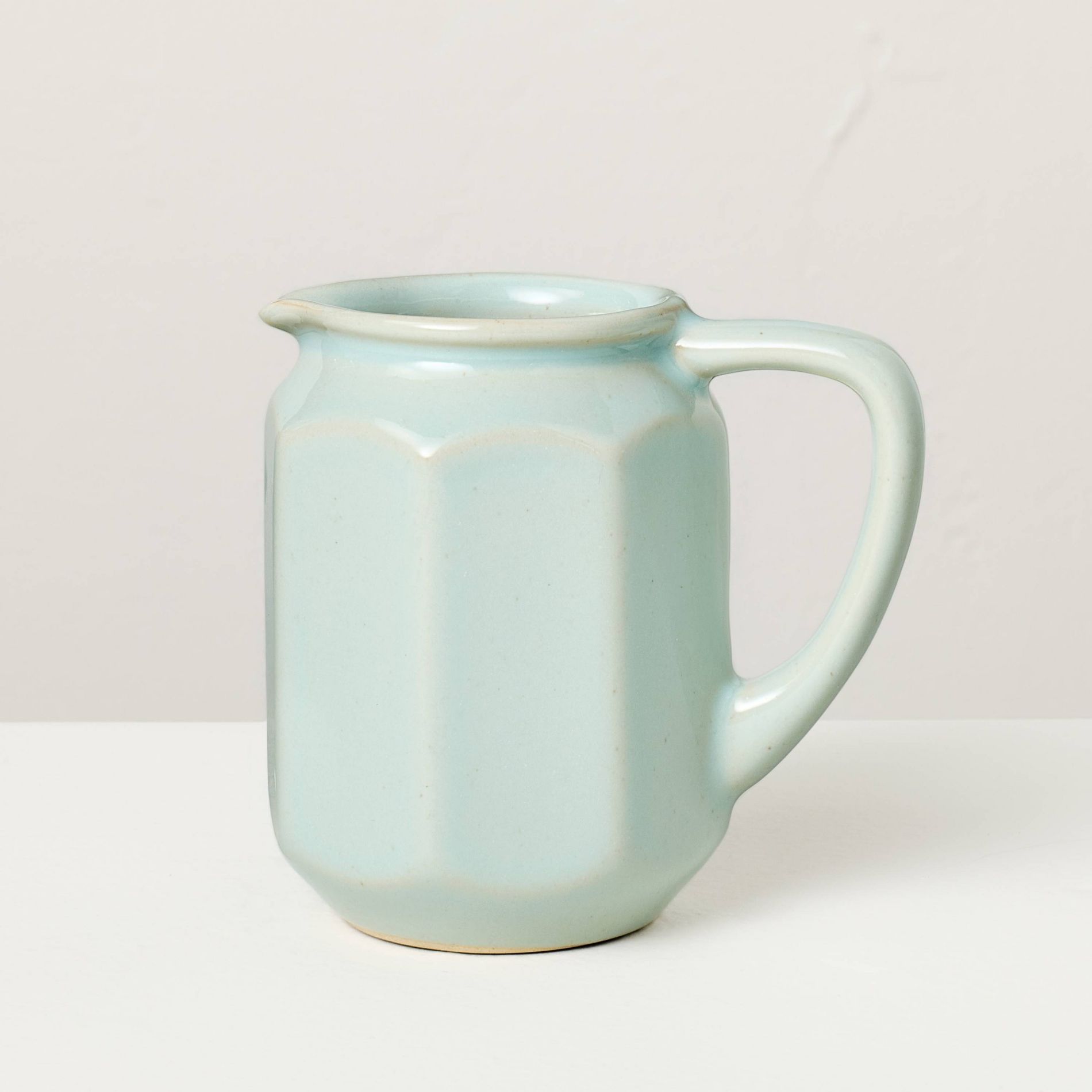 8 fl oz Stoneware Beverage Pitcher Peace Blue - Hearth & Hand™ with Magnolia
