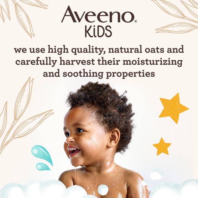 Aveeno Baby Bubble Bath Wash with Oat Extract for Sensitive Skin - 19.2 fl oz, 4 of 9