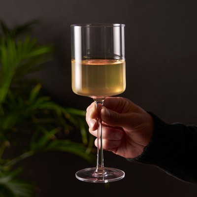 Laurel 13 oz Clear Lead-Free Crystal White Wine Glasses, Set of 2