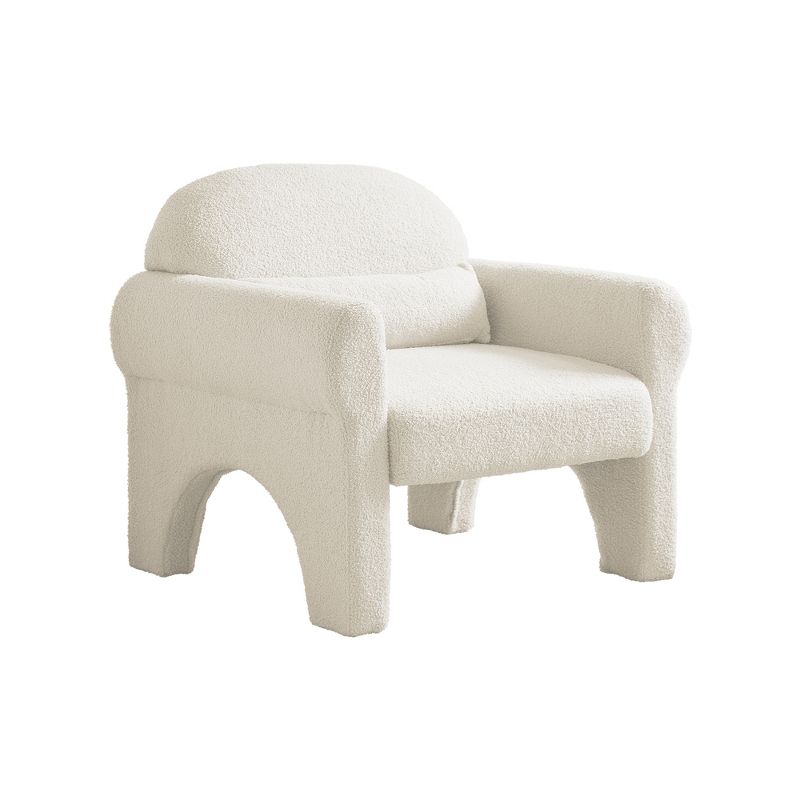 Modern Boucle Upholstered 2 Piece Set/Loveseat/1 Seat Sofa Couches with Armrests, and Tufted Legs 4A - ModernLuxe, 4 of 9