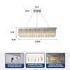 Siljoy Modern Crystal Chandelier for Dining Room, K9 Crystal Pendant Ceiling Light Fixture for Kitchen Island - 2 of 4