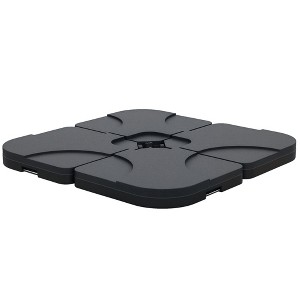 Aghana Digitals 4-Piece HDPE Cantilever Umbrella Base Set, 176LBS Water/264LBS Sand Capacity, - 1 of 4