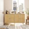 Famapy Boho - Inspired Storage Cabinet with Rattan - Woven Doors and Gold Handles - Versatile for Bedroom, Study, Restaurant & Living Room - 2 of 4