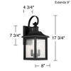 John Timberland Moray Bay Mission Outdoor Wall Light Fixture Black 17 3/4" Clear Seedy Glass for Post Exterior Barn Deck House Porch Yard Posts Patio - 4 of 4