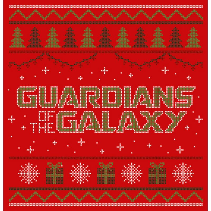 Boy's Guardians of the Galaxy Holiday Special Christmas Sweater Print T-Shirt, 2 of 5