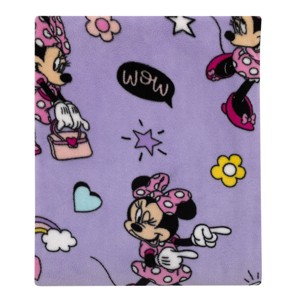 NoJo Disney Minnie Mouse I am Awesome Lavender and Pink, Daisy Duck, Rainbow Hearts and Stars Super Soft Toddler Blanket - 1 of 4