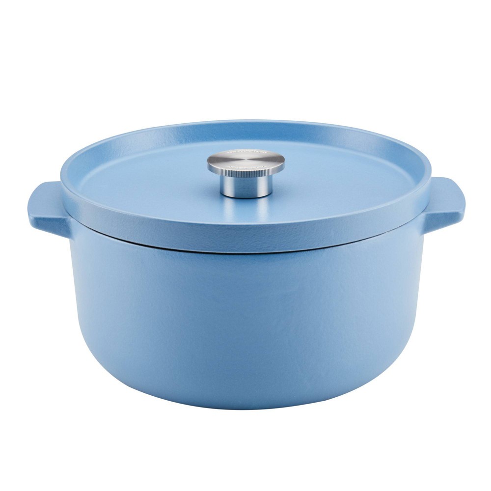 KitchenAid 6qt Enameled Cast Iron Induction Dutch Oven Blue Velvet