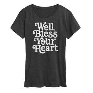 Women's - Instant Message - Well Bless Your Heart Short Sleeve Graphic T-Shirt - 1 of 4
