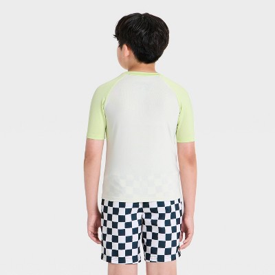 Minecraft Boys' Minecraft Rash Guard Swim Shirt - Lime Green L — фото 2