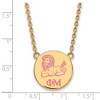 Black Bow Jewelry 14k Yellow Gold Plated Sterling Silver Phi Mu Greek Life Necklace 18 Inch - 2 of 4