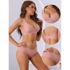 Allegra K Women's 2 Piece Wirefree Push Up Invisible Comfortable Bra and Underwear Sets - 3 of 4