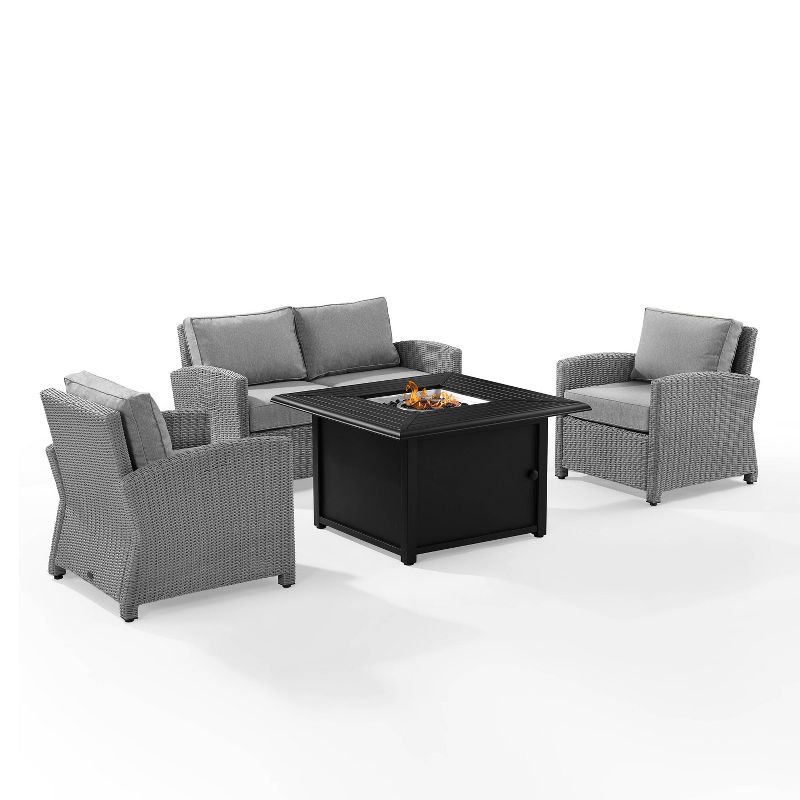 Bradenton 4pc Wicker Seating Set with Fire Table - Crosley
, 3 of 17