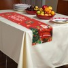 Unique Bargains Christmas Table Runner Polyester Red White 71"x14" 1 Pcs - 2 of 4