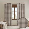 DSVIMOY Curtain Panels, Plaid Faux Leather Tab Top Curtain Panel with Fleece Lining for Living Room, Bedroom, Pewter, 84"*50"*0.13" - 4 of 4
