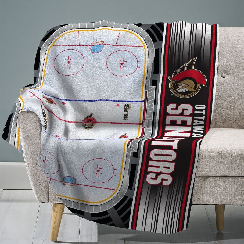 Sleep Squad Ottawa Senators Home Ice 60 x 80 Raschel Plush Blanket, 1 of 6