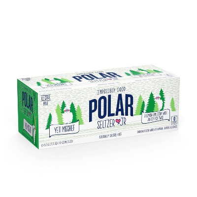 Polar Jrs Yeti Mischief Sparkling Water - 10pk/7.5 fl oz