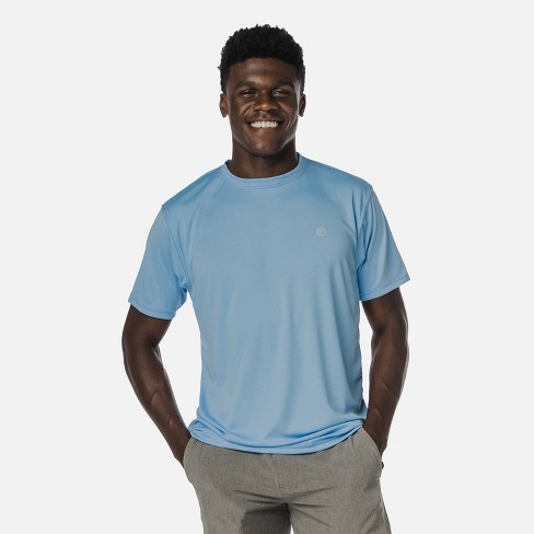 Vapor Apparel Men's UPF 50+ Sun Protection Solar Short Sleeve T-Shirt,  Columbia Blue, Small