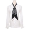 INSPIRE CHIC Women's Striped Print Skinny Long Satin Silky Ribbon Neck Scarves 1Pc - 2 of 4