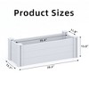 Wooakway 35" White PVC Outdoor Garden Fence Railing Planter Box for Flowers Vegetables - 4 of 4