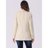 Allegra K Women's Lapel Collar One Button Long Sleeve Blazer - 3 of 4