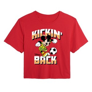 Women's - Disney - Kickin Back Cropped Graphic T-Shirt - 1 of 4