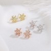 Sterling Silver Snowflake Stud Earrings, Christmas Gift with Jewelry Box. - 4 of 4