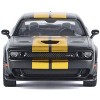 2018 Dodge Challenger SRT Hellcat Widebody Matt Black with Gold & Graphics "Midnight Eclipse" 1/24 Diecast Model Car by Motormax - 3 of 4