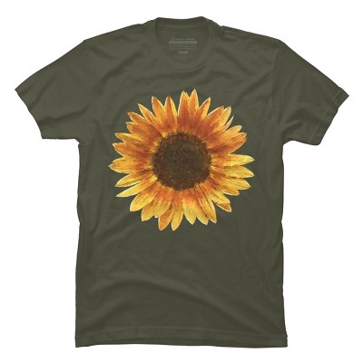 Men's Design By Humans Sunflower By Maryedenoa T-Shirt