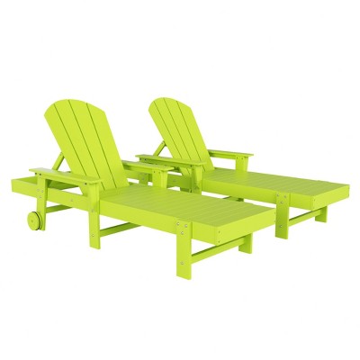 WestinTrends Malibu 2 Piece Reclining Chaise Lounge With Arms & Wheels