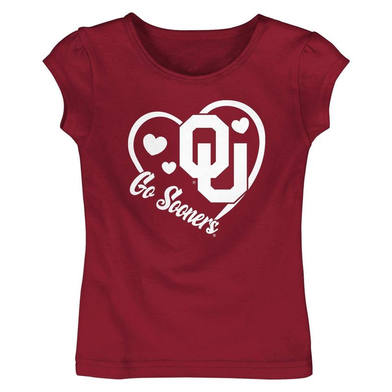 NCAA Oklahoma Sooners Toddler Girls&#39; T-Shirt, 1 of 2
