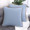 PiccoCasa Home Decor Throw Pillow Cover with Burlap Linen Trimmed Tailored Edges 2 Pcs - 2 of 4