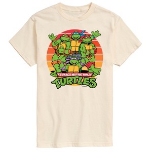Men's - Teenage Mutant Ninja Turtles - Retro Sunset Circle Short Sleeve Graphic T-Shirt - 1 of 4