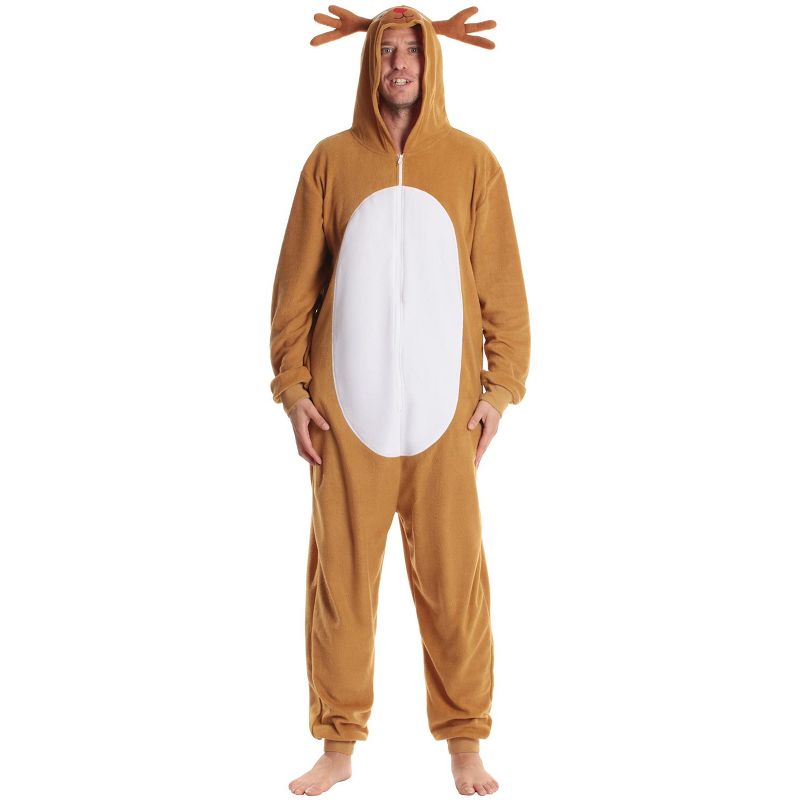 #followme Mens One Piece Character Adult Onesie Hooded Xmas Pajamas, 3 of 6