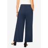 Jessica London Women's Plus Size Petite Stretch Knit Wide Leg Pant - 3 of 4