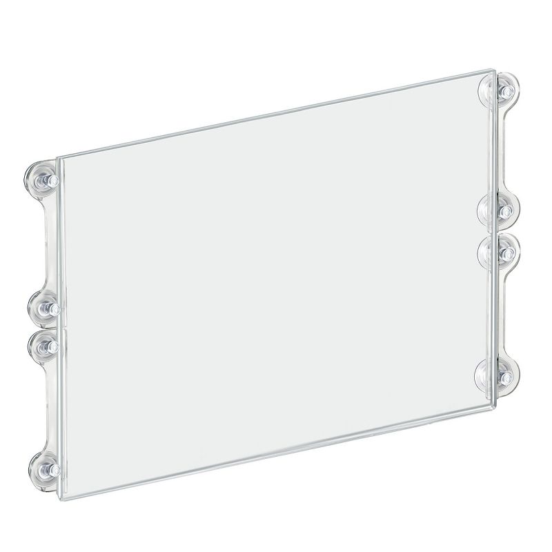 Azar Displays Clear Acrylic Window/Door Sign Holder Frame with Suction Cups 22"W x 17"H, 2-Pack, 3 of 10